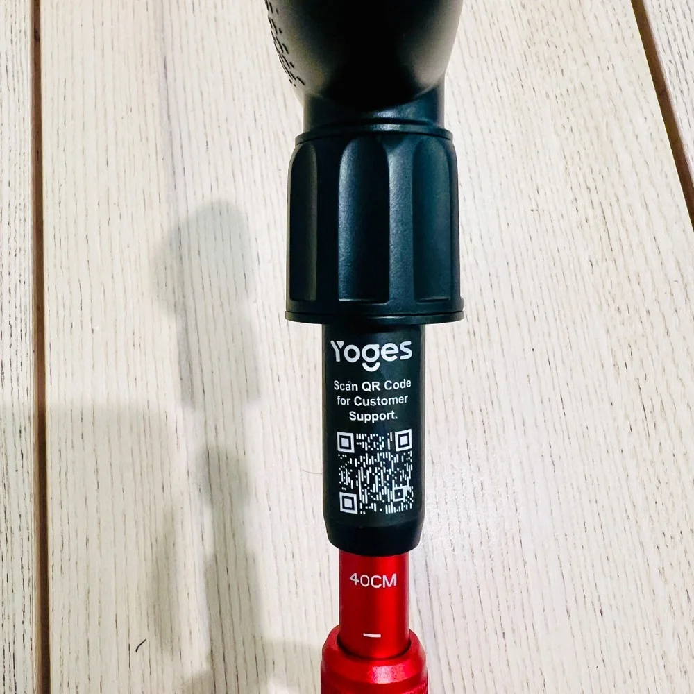 YOGES Adjustable Length VR Golf Club Handle for Meta For Quest 3 or 2 Black/Red
